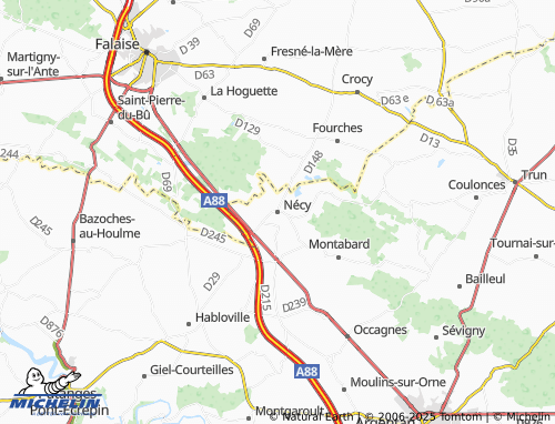 MICHELIN Nécy map - ViaMichelin