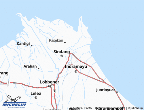 MICHELIN Lemahabang map - ViaMichelin
