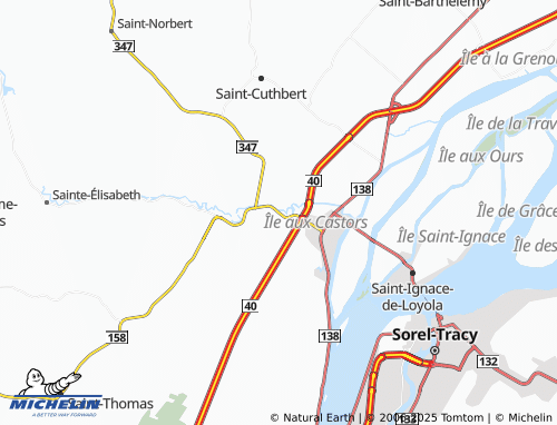MICHELIN Sainte-Geneviève-de-Berthier map - ViaMichelin