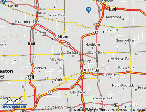 Mappa MICHELIN Elmhurst - ViaMichelin