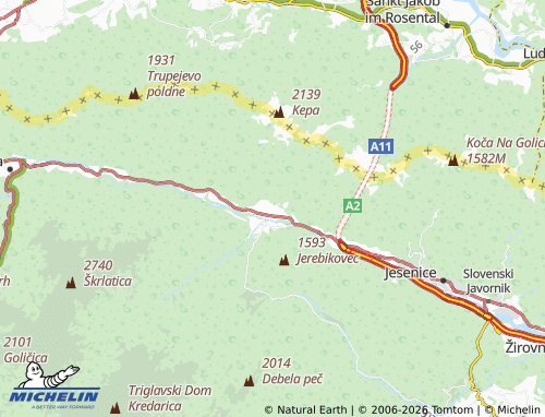 MICHELIN Dovje map - ViaMichelin