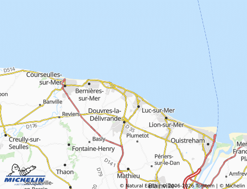 MICHELIN Langrune-sur-Mer map - ViaMichelin