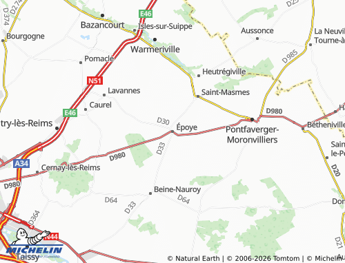 Mapa MICHELIN Époye - ViaMichelin