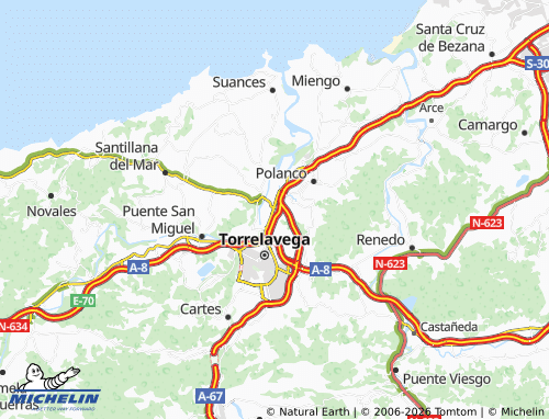 MICHELIN Barreda map - ViaMichelin