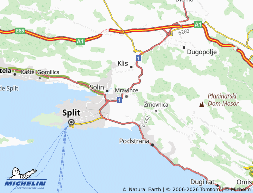 Mapa MICHELIN Mravince - ViaMichelin