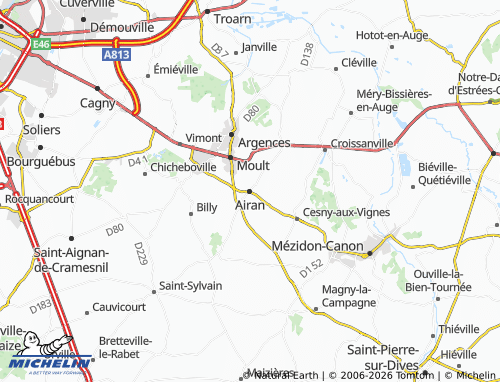 MICHELIN Airan map - ViaMichelin
