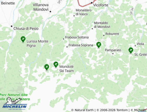 MICHELIN-Landkarte Lanza Serra - ViaMichelin