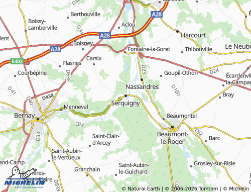 Mappa MICHELIN Serquigny - ViaMichelin