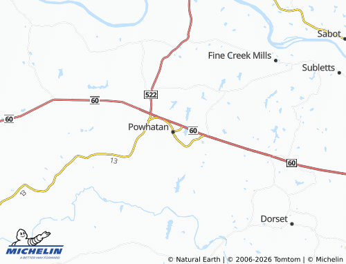 Mappa MICHELIN Powhatan - ViaMichelin