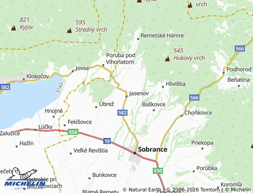 Mappa MICHELIN Jasenov - ViaMichelin