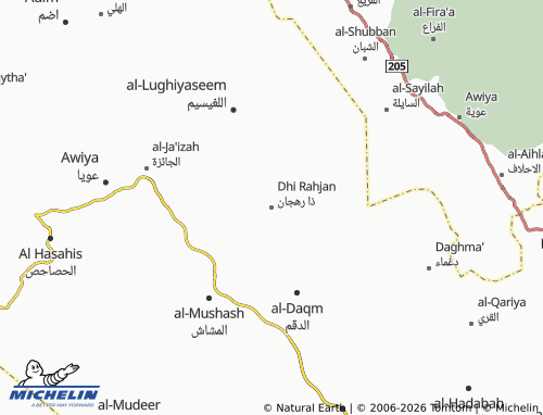 Carte MICHELIN Dhi Rahjan - ViaMichelin