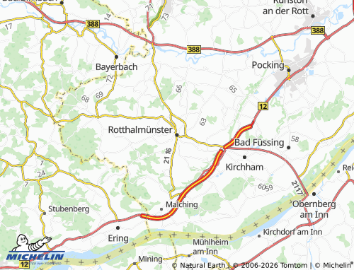 Mapa MICHELIN Rotthalmünster - ViaMichelin