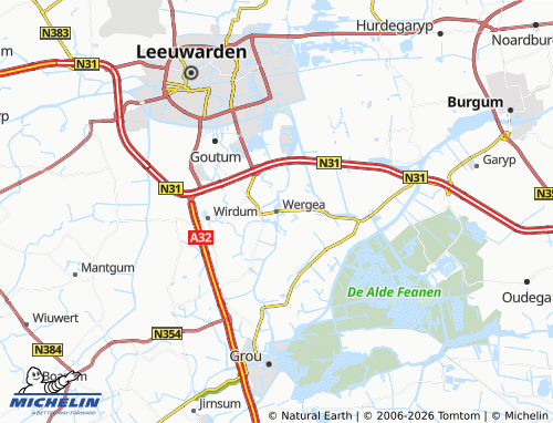 MICHELIN Wergea map - ViaMichelin