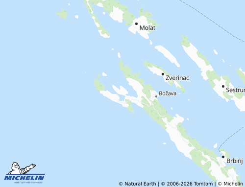 MICHELIN Verunić map - ViaMichelin