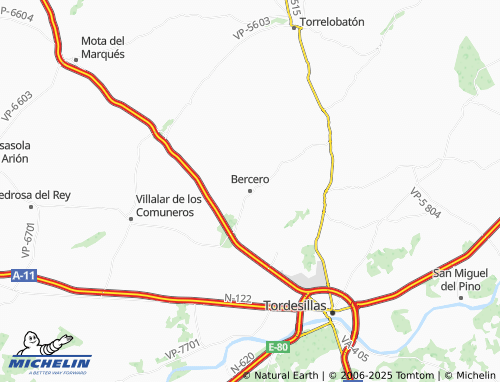 MICHELIN Bercero map - ViaMichelin