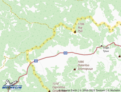 MICHELIN Miloslavtsi map - ViaMichelin