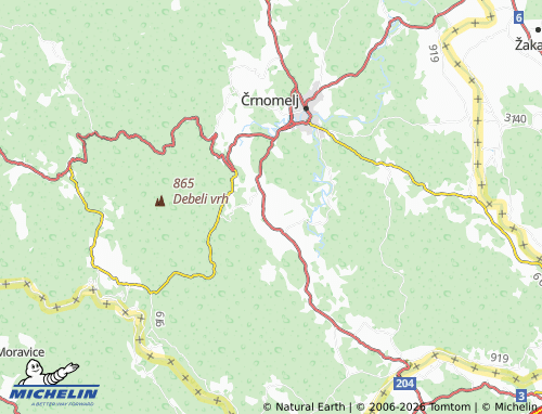 Mappa MICHELIN Sela pri Dragatušu - ViaMichelin