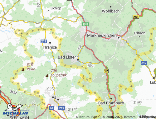 MICHELIN-Landkarte Bad Elster - ViaMichelin