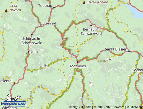 Mapa MICHELIN Todtmoos-Weg - ViaMichelin