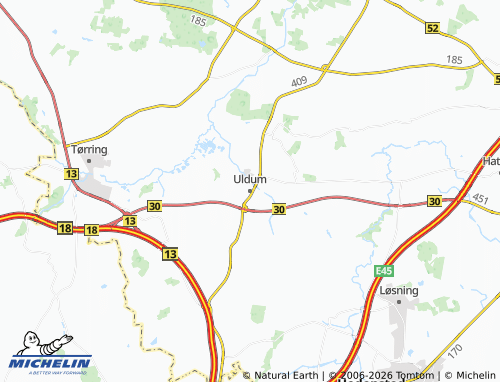 Carte MICHELIN Uldum - ViaMichelin