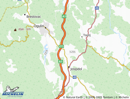 MICHELIN Oštarije map - ViaMichelin