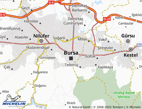 MICHELIN Hocahasan map - ViaMichelin