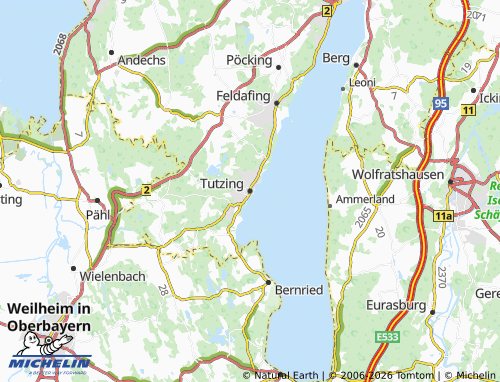 Mappa MICHELIN Tutzing - ViaMichelin