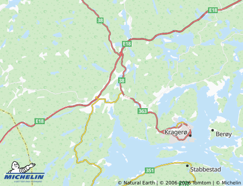 MICHELIN Sannidal map - ViaMichelin
