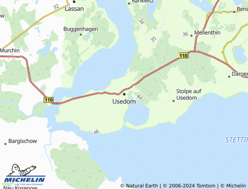 MICHELIN-Landkarte Usedom - ViaMichelin