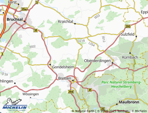 MICHELIN Büchig map - ViaMichelin