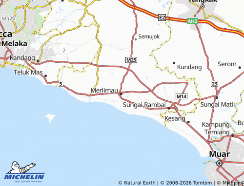 MICHELIN Kampung Telok map - ViaMichelin