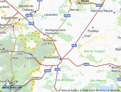MICHELIN-Landkarte Thirimont - ViaMichelin