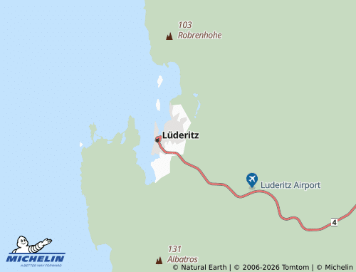Mapa MICHELIN Lüderitz Outlying 1 - ViaMichelin