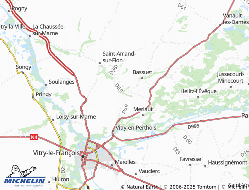 MICHELIN Saint-Quentin-les-Marais map - ViaMichelin