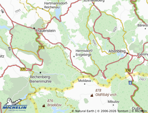 MICHELIN Hermsdorf/Erzgebirge map - ViaMichelin