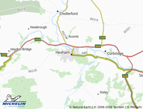 Carte MICHELIN Hexham - ViaMichelin