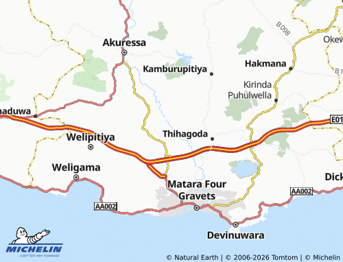 Mapa MICHELIN Katuwangoda - ViaMichelin