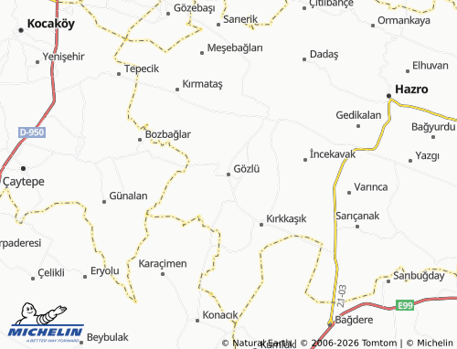 MICHELIN Gözlü map - ViaMichelin