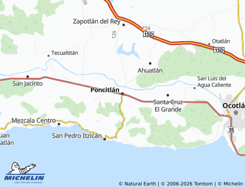 Carte MICHELIN Poncitlán - ViaMichelin