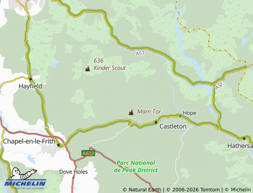 MICHELIN Edale map - ViaMichelin