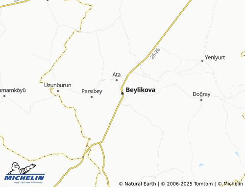 MICHELIN Beylikova map - ViaMichelin