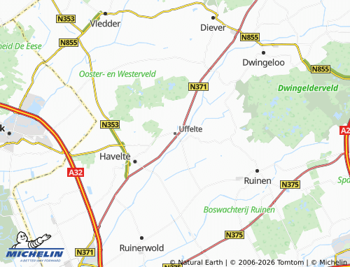 MICHELIN Uffelte map - ViaMichelin