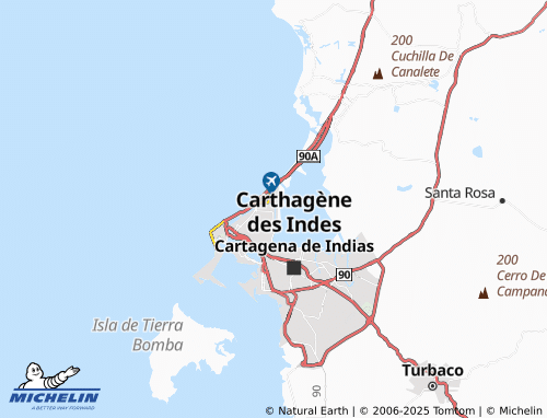 MICHELIN 7 de Agosto map - ViaMichelin