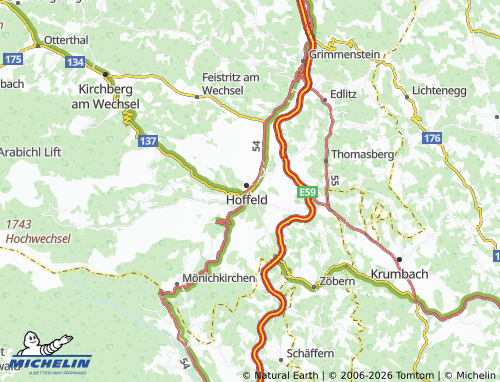 Mapa MICHELIN Aspang-Markt - ViaMichelin