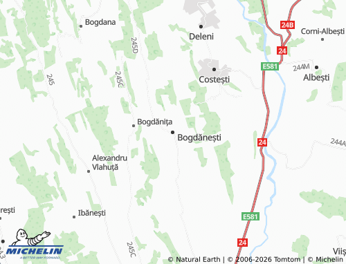 MICHELIN Bogdănești map - ViaMichelin
