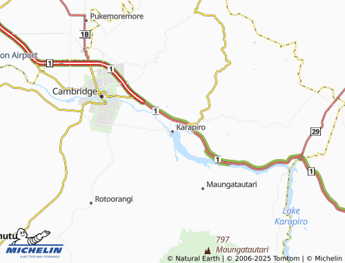 MICHELIN Karapiro map - ViaMichelin
