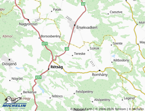 Mapa MICHELIN Tereske - ViaMichelin