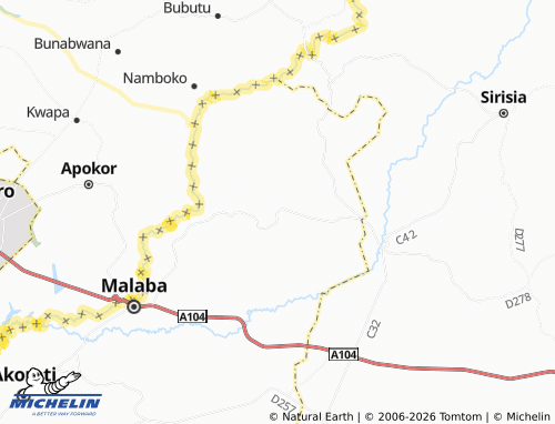 MICHELIN Omudeke map - ViaMichelin