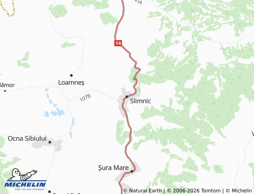 MICHELIN Slimnic map - ViaMichelin