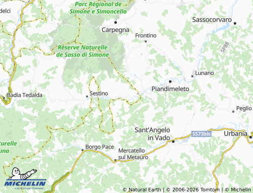 MICHELIN Monterone map - ViaMichelin